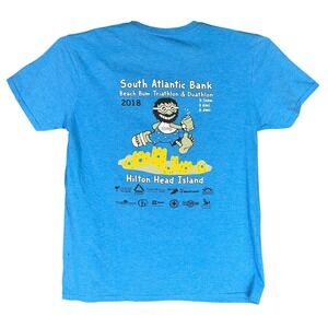 Hilton Head Island Beach Bum Triathlon Tee Mens L Coastal Resort Vacation Core